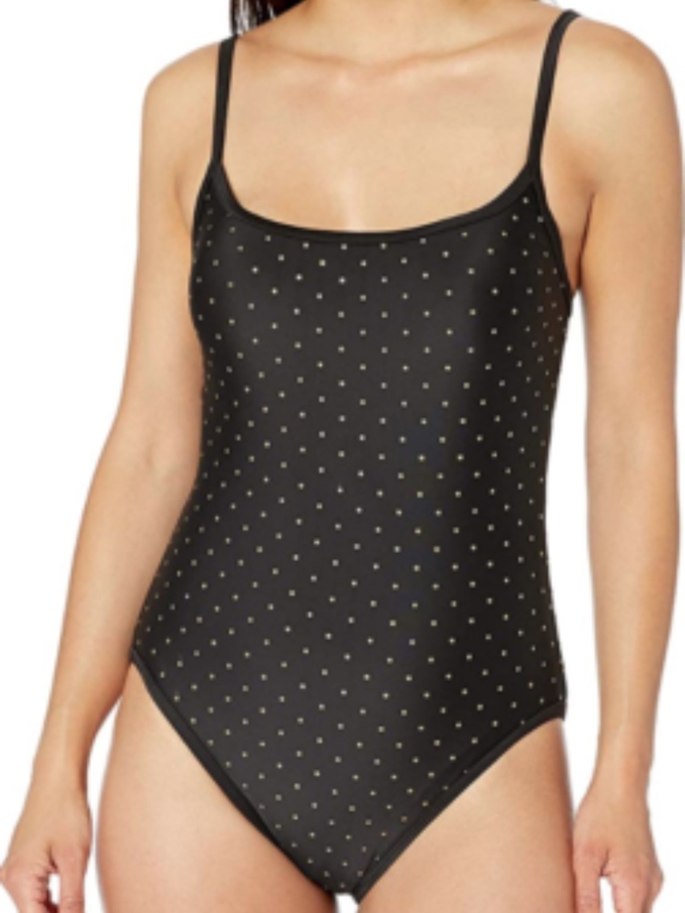 La Blanca Black Gold Polka Dot One Piece Swim